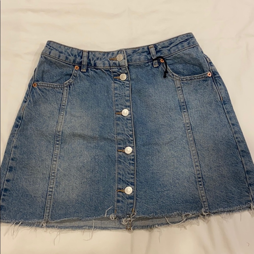 Mini denim skirt